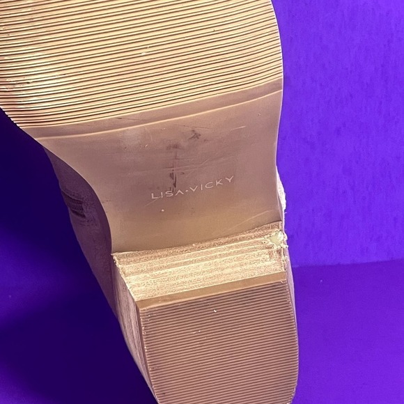 LIsa Vicky Women's Tan Camel Suede Steady Western/Cowboy Bootie Shoe Size 11-NEW - Picture 8 of 10